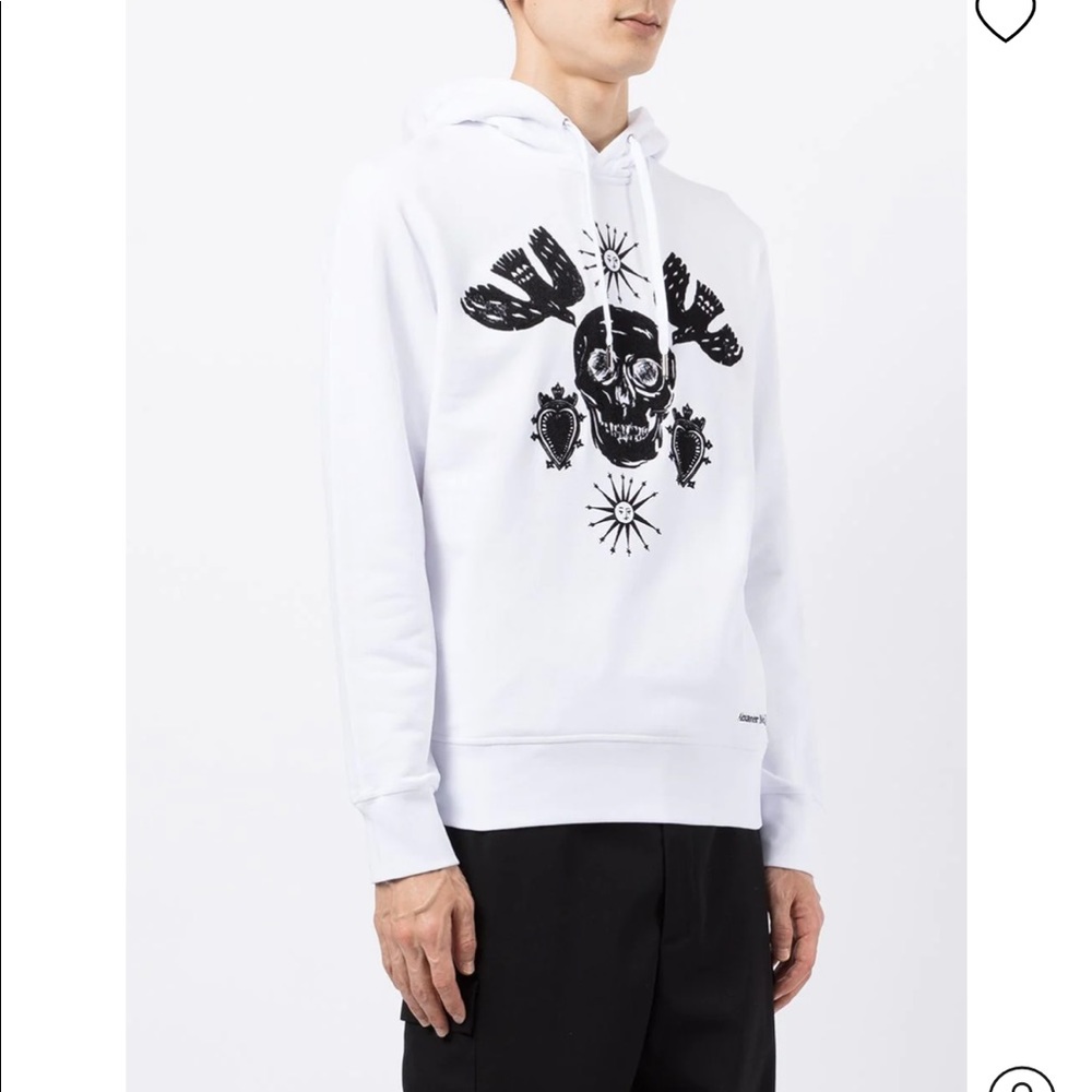 NEW Alexander McQueen Men's Folklore Embroidered Hoodie